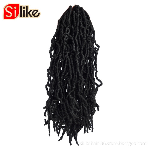 Dreadlocks Hair Extensions Curly Crochet hair18inch 21 Stands/Pack  Nu Locs  Bobbi Boss  Faux Locs Synthetic Crochet Braid hair